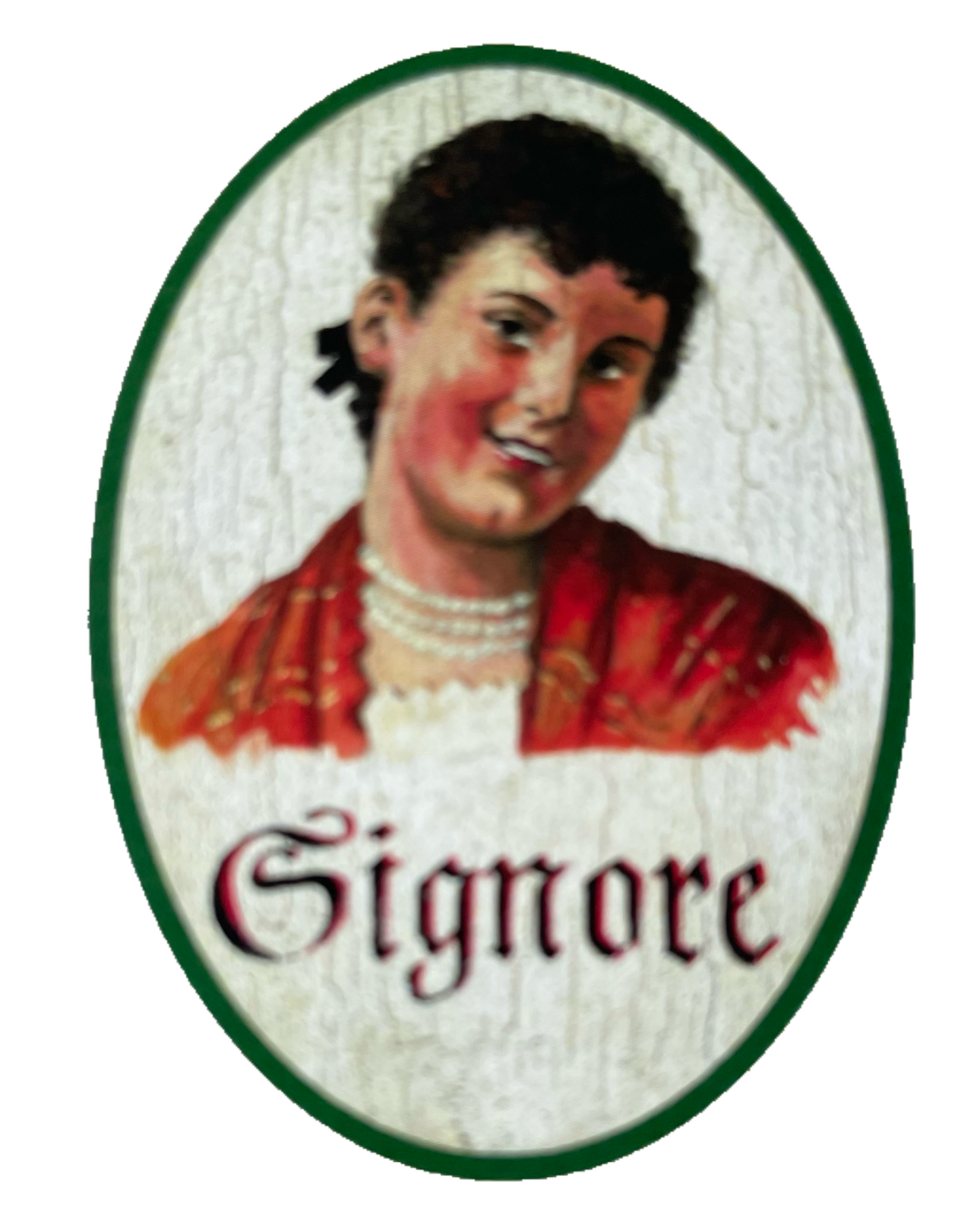 Nostalgie Holzschild Signore WC Toilette Klo Herren Italien Schild