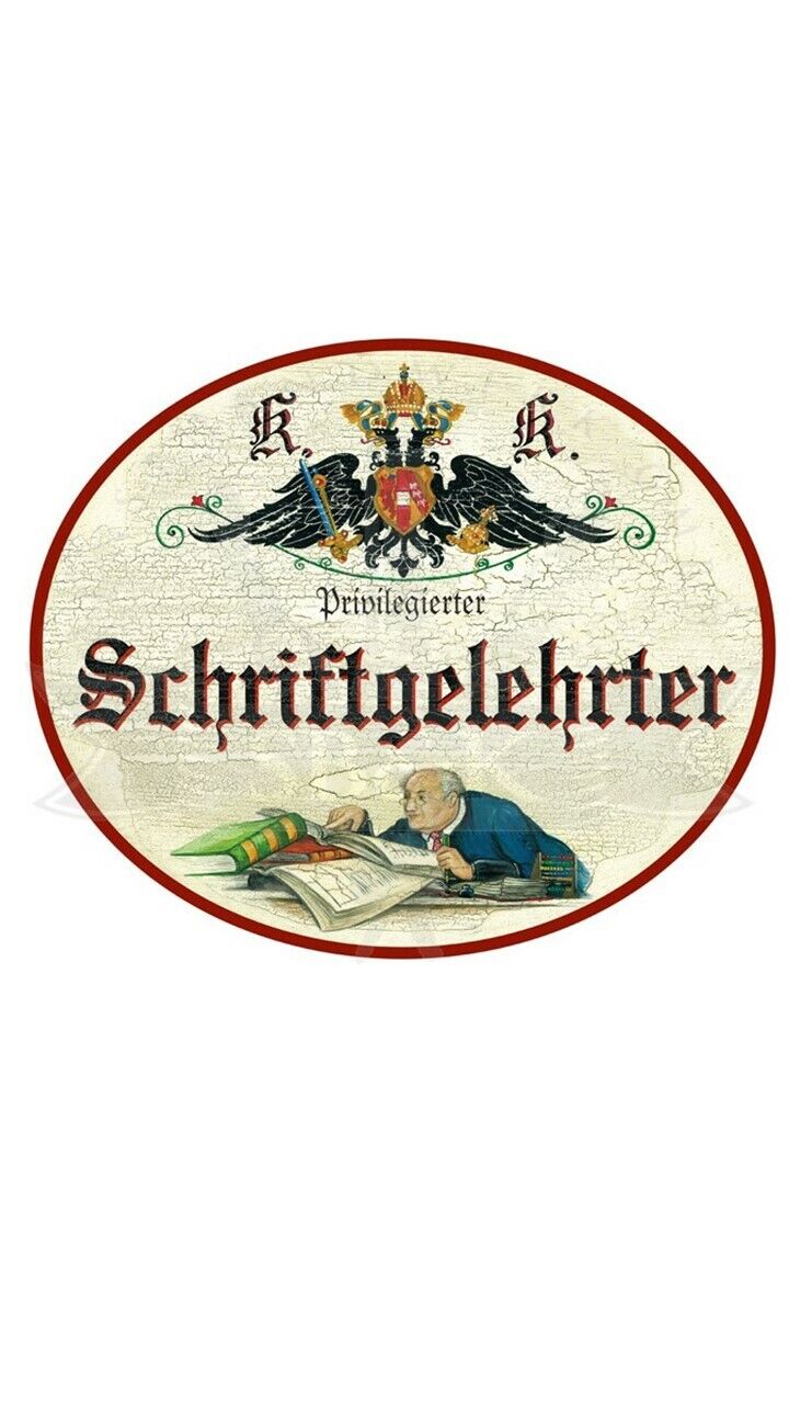 KuK Nostalgie Holzschild "Schriftgelehrter"