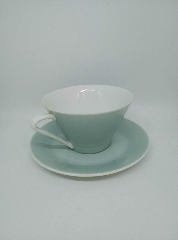 Nostalgie Lilienporzellan Tasse mit Untertasse Kaffeetasse 50377