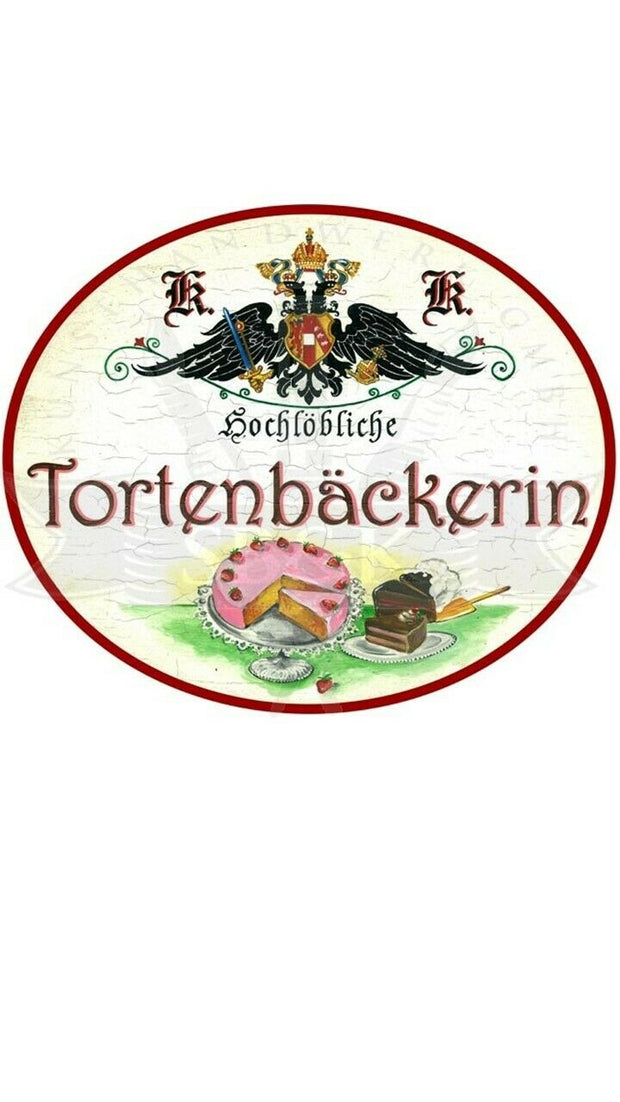 KuK Nostalgie Holzschild "Tortenbäckerin"