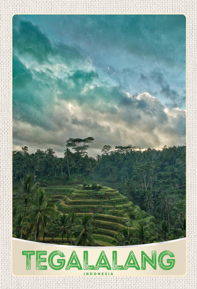 Schild Spruch Tegalalang Indonesia Wald Plantage JW