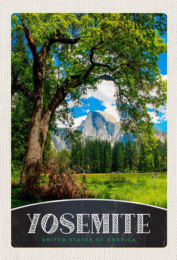 Schild Spruch Yosemite Nationalpark United States of America USA Berg JW