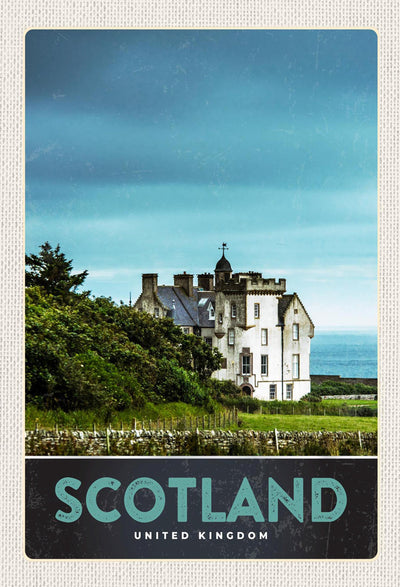 Schild Spruch Scotland Schottland Vereinigtes Königreich Villa Herrenhaus MeerJW