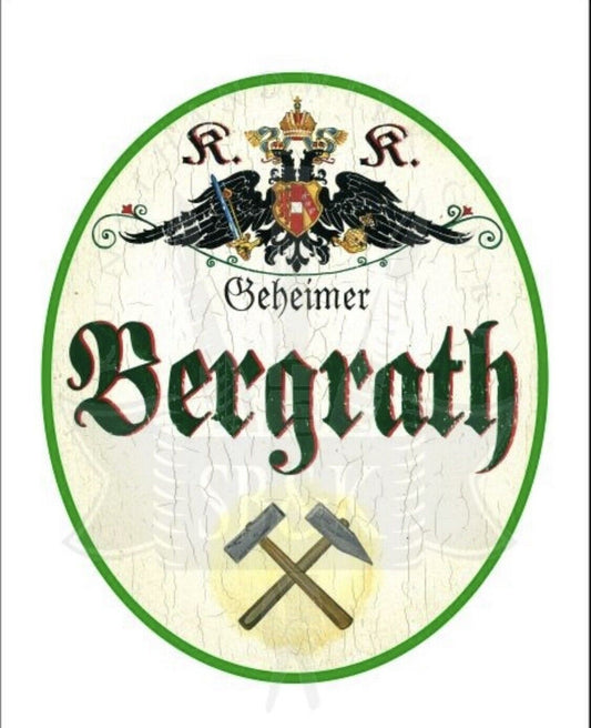 Kuk nostalgie holzschild geheimer bergrath bergbau