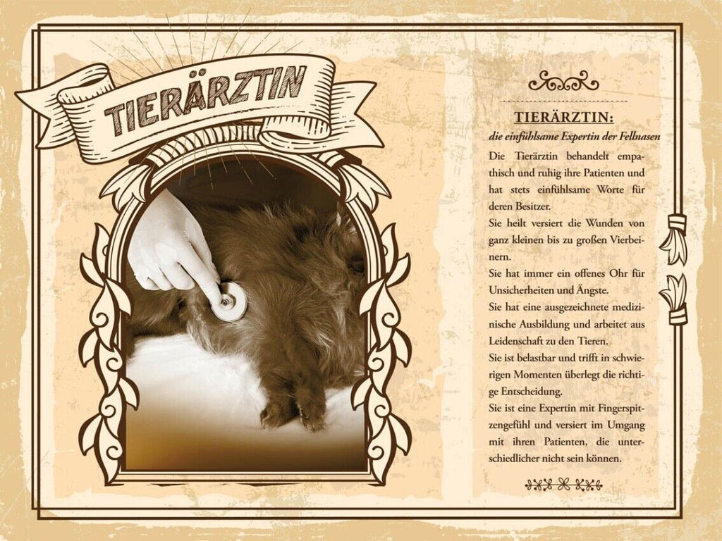 Schild Tierärztin Beruf Tiere Veterinärin Medizin 12x18 20x30 30x40 Blech/Holz
