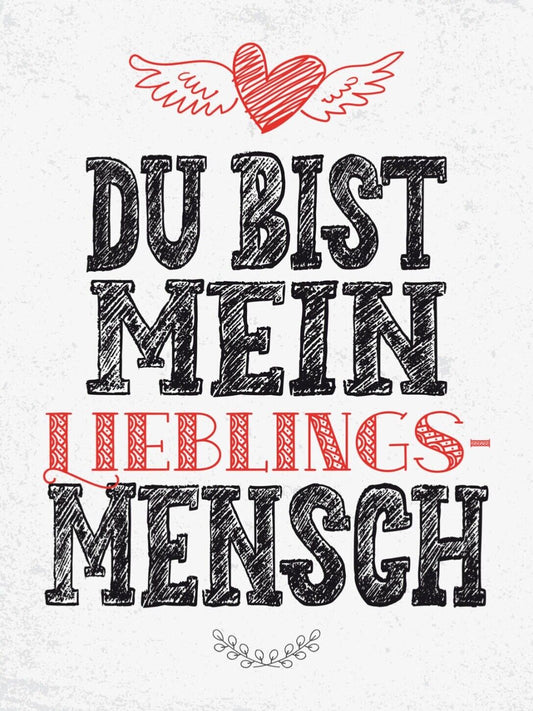 Schild Du Bist Mein Lieblings Mensch Liebe Freunde 12x18 20x30 30x40 Blech/Holz