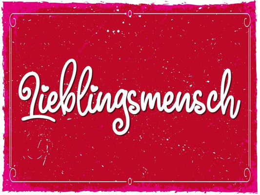 Schild Lieblingsmensch Liebe Freundschaft Partner 12x18 20x30 30x40 Blech/Holz