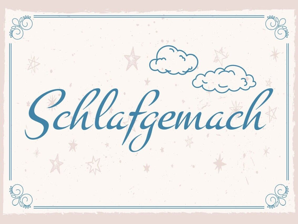 Schild Schlafgemach Bett Schlafzimmer Schlafen 12x18 20x30 30x40 Blech/Holz