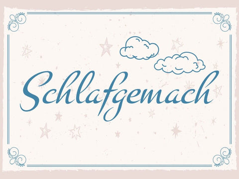 Schild Schlafgemach Bett Schlafzimmer Schlafen 12x18 20x30 30x40 Blech/Holz