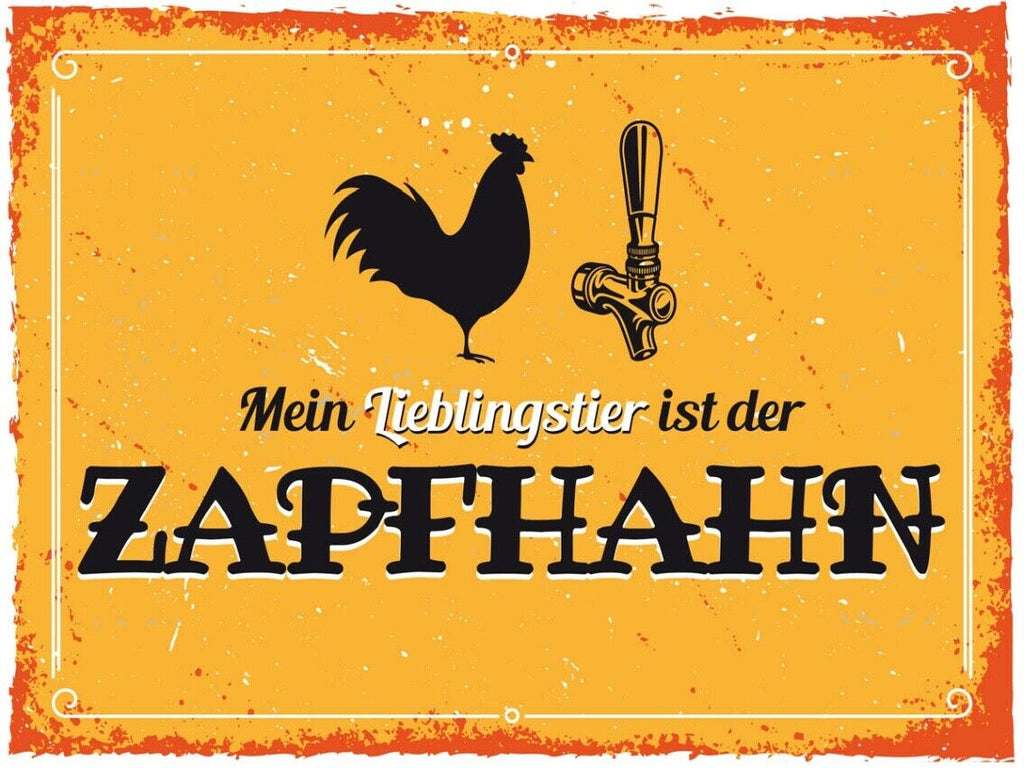 Schild Mein Lieblingstier Zapfhahn Bier Alkohol 12x18 20x30 30x40 Blech/Holz