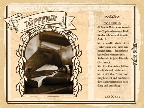 Schild Töpferin Beruf Töpfern Töpferei Keramik Ton 12x18 20x30 30x40 Blech/Holz