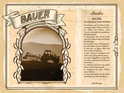 Schild Bauer Beruf Bauernhof Landwirtschaft Farmer 12x18 20x30 30x40 Blech/Holz