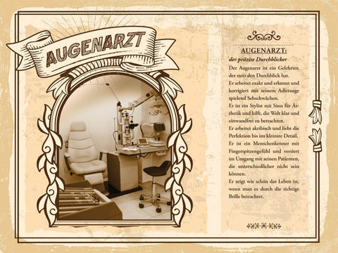 Schild Augenarzt Beruf Doktor Medizin Auge Sehen 12x18 20x30 30x40 Blech/Holz