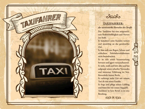 Schild Taxifahrer Beruf Taxi Lenker Chauffeur Auto 12x18 20x30 30x40 Blech/Holz