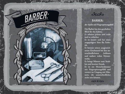 Schild Barber Beruf Friseur Haar Stylist Haare 12x18 20x30 30x40 Blech/Holz