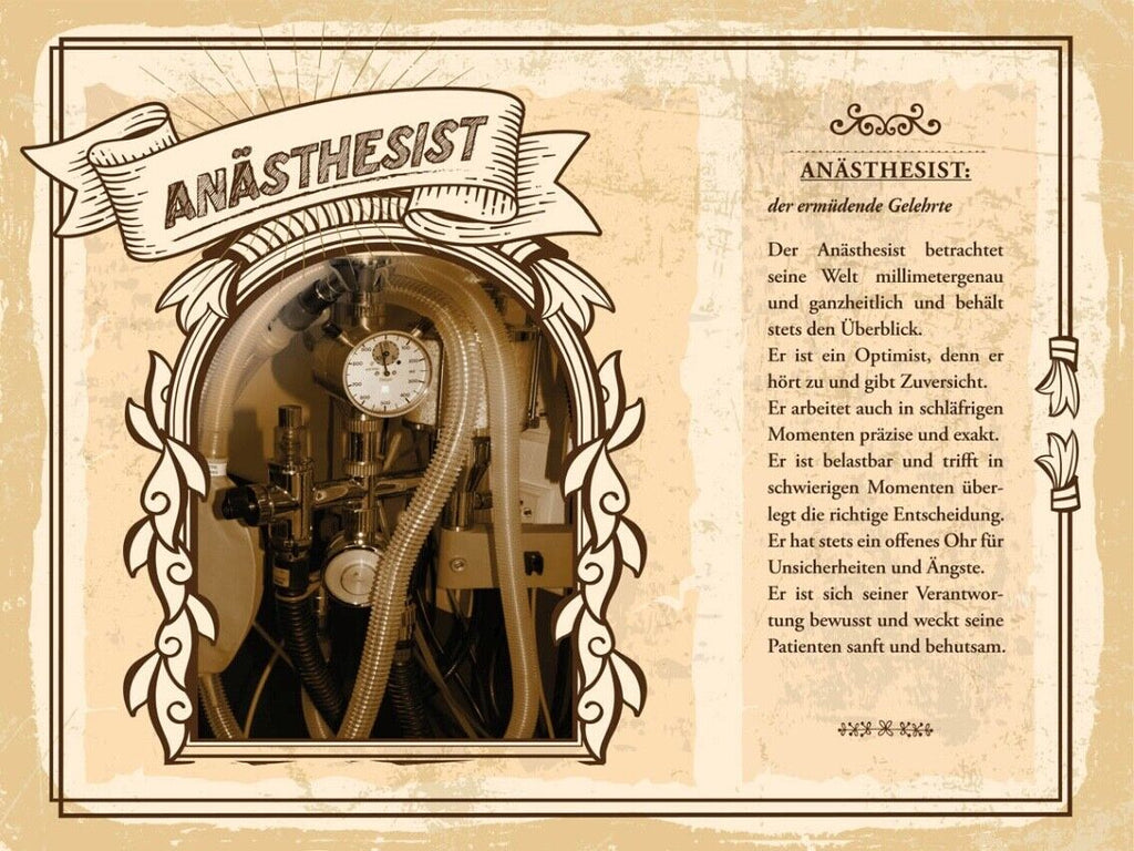 Schild Anästhesist Beruf Anästhesie Narkose Medizin 12x18 20x30 30x40 Blech/Holz