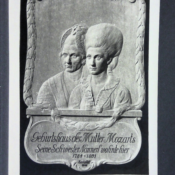 Plakette Geburtshaus Mozart Mutter Wohnhaus Mozart Schwester St Gilgen JW 165574