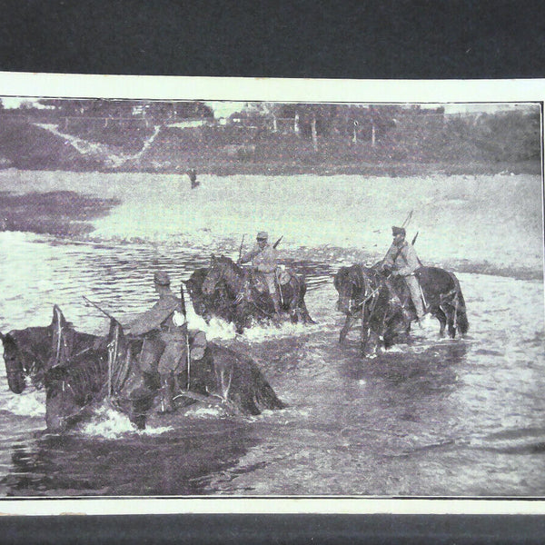 Kriegsbilder 1914 Fluss Pferde Soldaten Österreichische Armee JW 165474