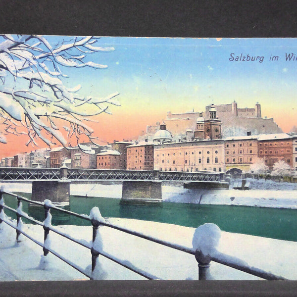 Künstlerkarte Salzburg im Winter Gemälde JW 2121