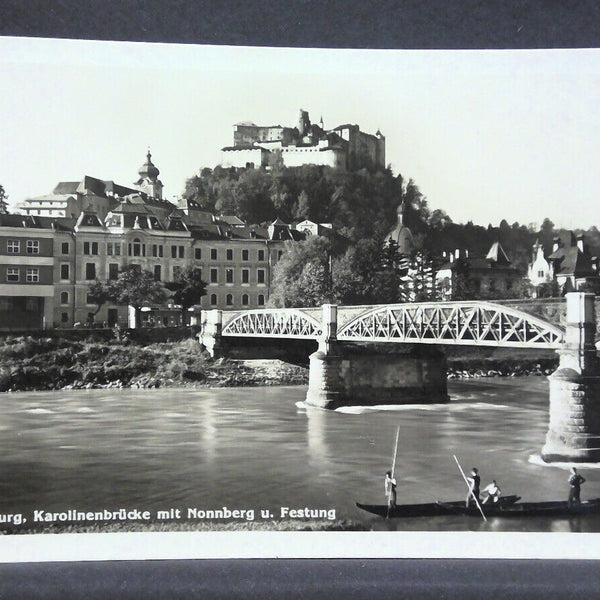 Salzburg Karolinenbrücke mit Nonnberg und Festung JW 165621