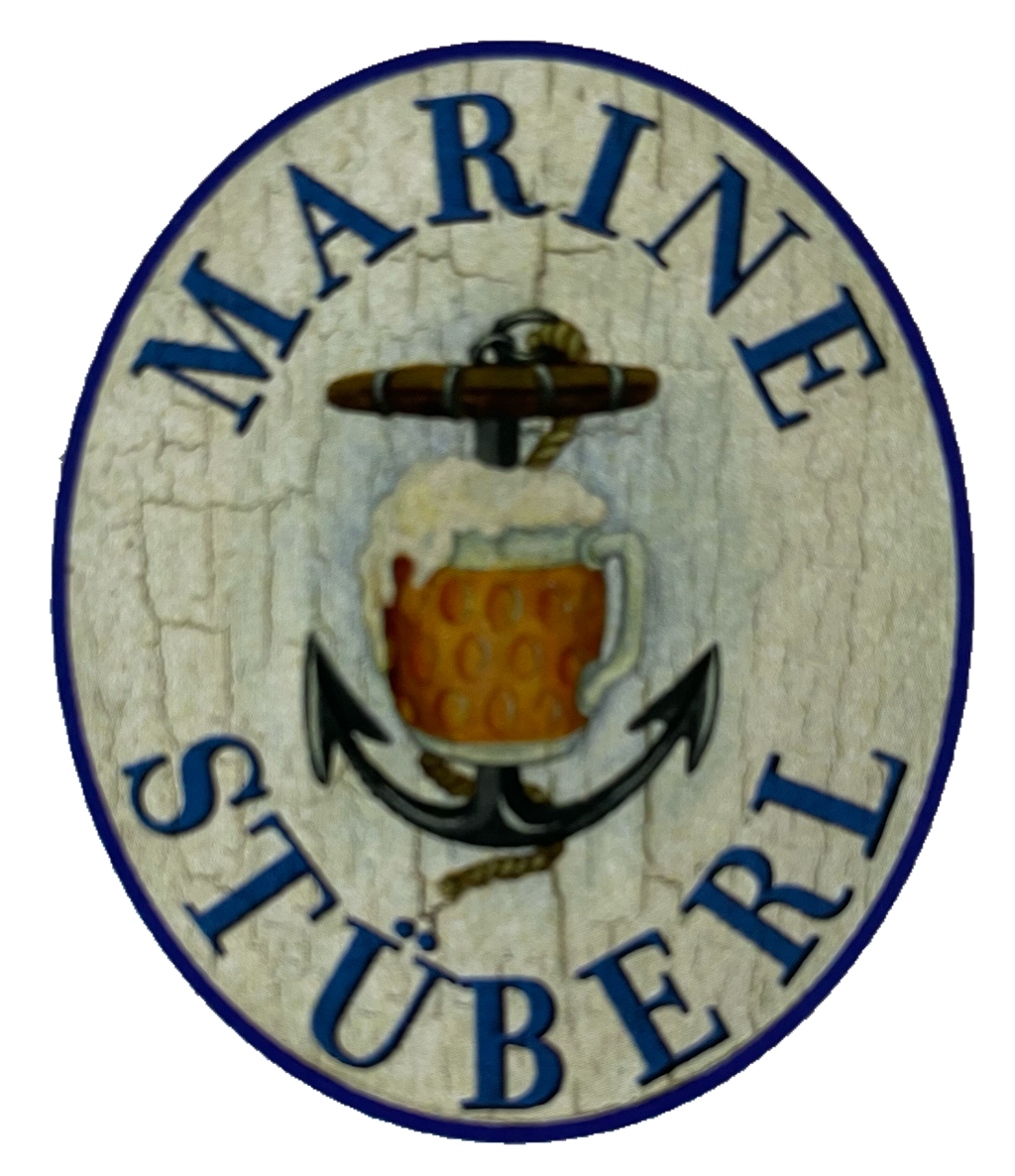Nostalgie Holzschild Marine Stüberl Alkohol Bier Wirt Hafen Schiff Meer Schild
