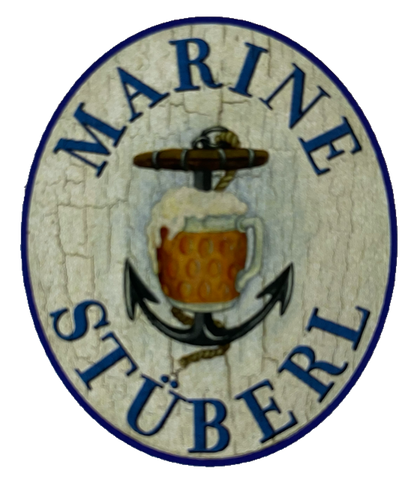 Nostalgie Holzschild Marine Stüberl Alkohol Bier Wirt Hafen Schiff Meer Schild