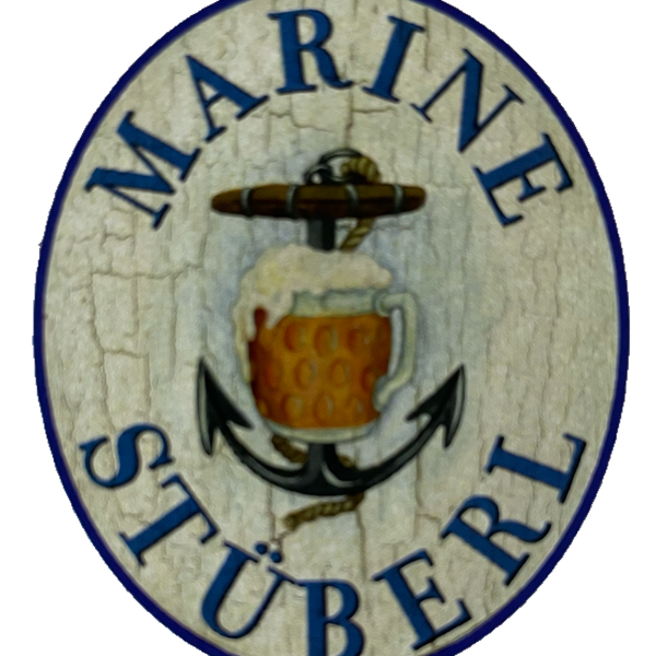 Nostalgie Holzschild Marine Stüberl Alkohol Bier Wirt Hafen Schiff Meer Schild
