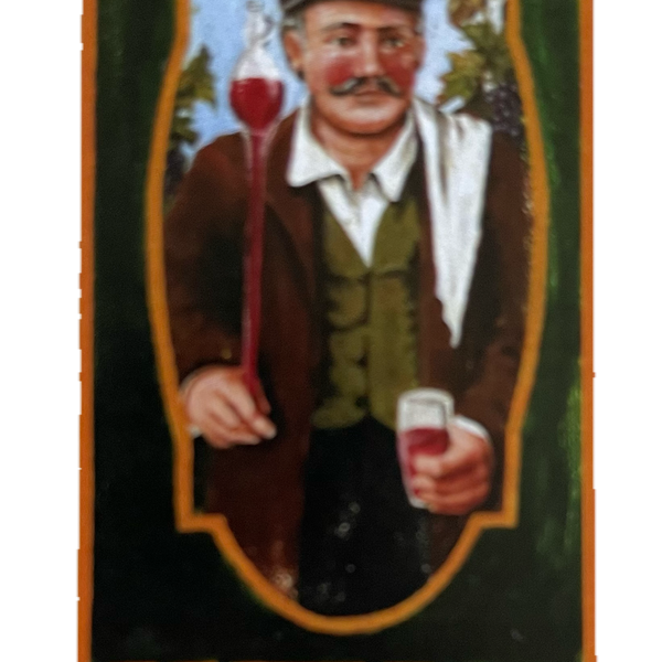 Nostalgie Holzschild Wein Trinker Alkohol Rebe Ernte Glas Flasche Trinken Schild