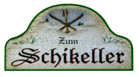 Nostalgie Holzschild Zum Schikeller Schifahren Skis Lager Raum Schild