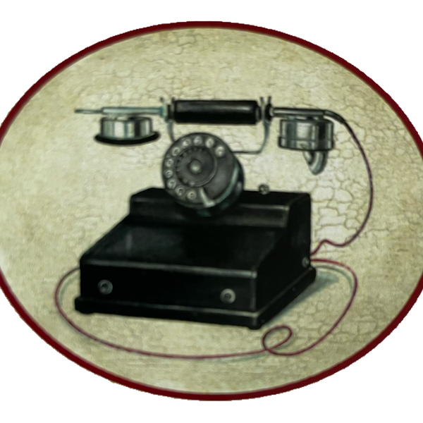 Nostalgie Holzschild Telefon Wählscheibe Wählscheibentelefon Telefonieren Schild