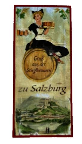 Nostalgie Holzschild Gruß Aus Der Stiegl Brauerei Salzburg Bier Brauen Schild