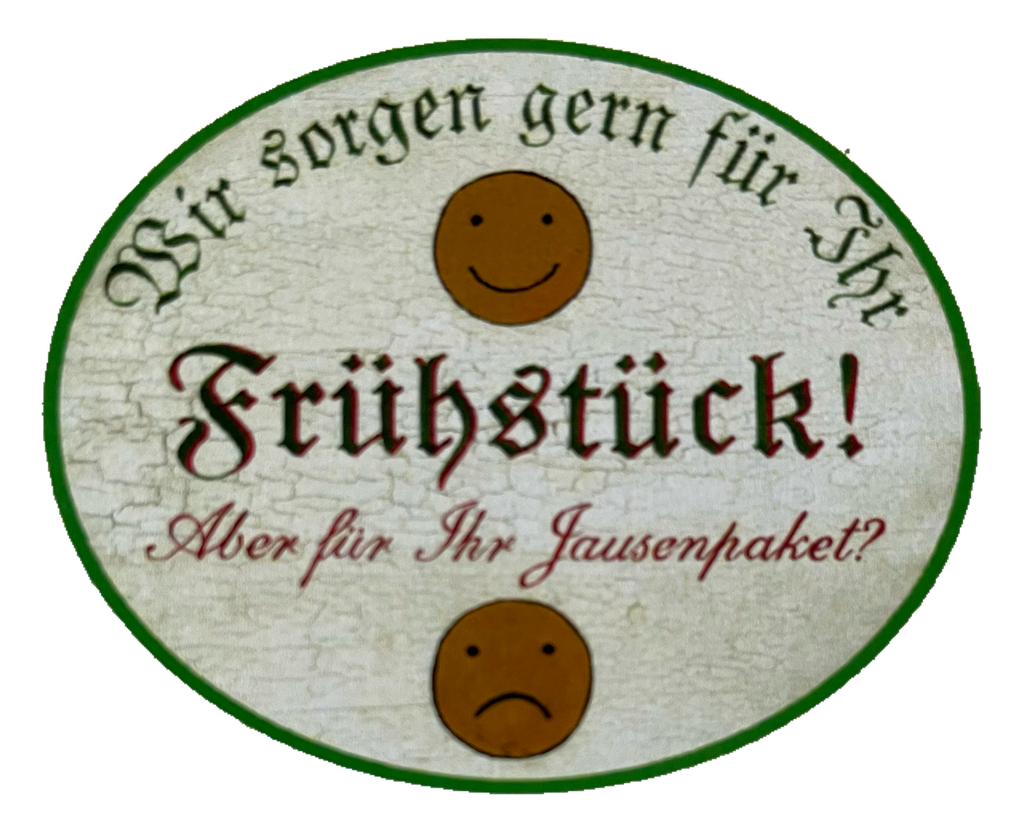 Nostalgie Holzschild Wir Sorgen Gerne Für Ihr Frühstück Jausenpaket Schild