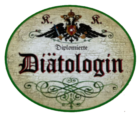 KuK Nostalgie Holzschild Diplomierte Diätologin Diät Ernährung Beraterin Schild