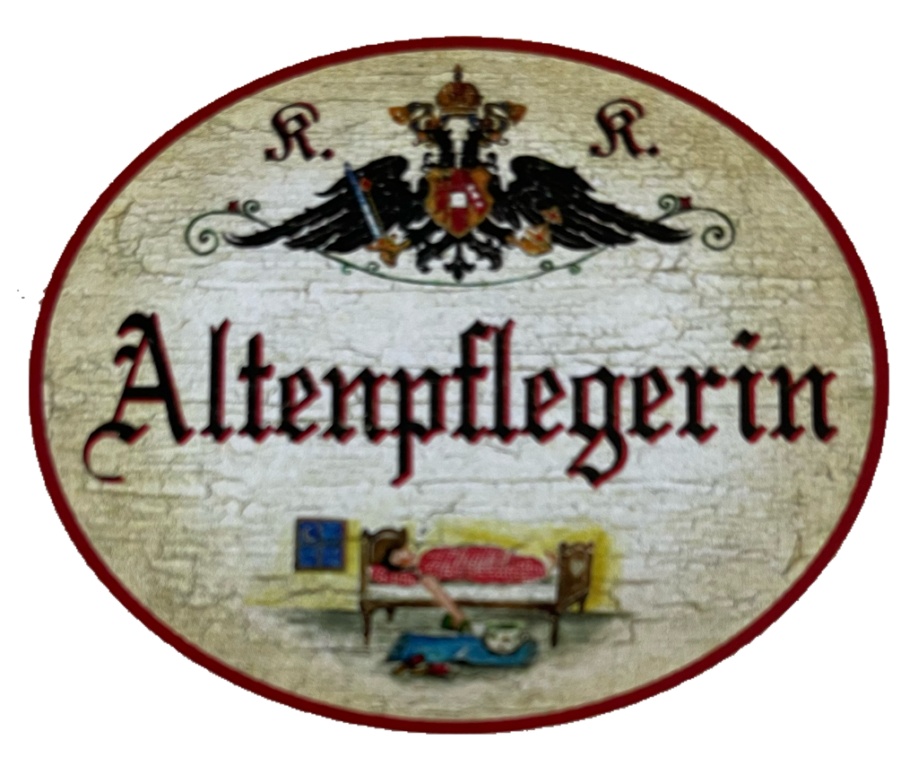 KuK Nostalgie Holzschild Altenpflegerin Altenpflege Pflege Senioren Schild