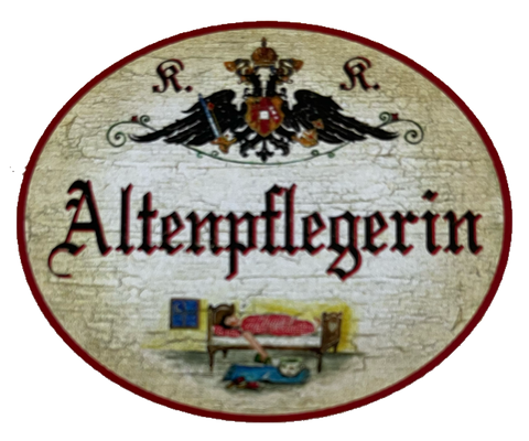 KuK Nostalgie Holzschild Altenpflegerin Altenpflege Pflege Senioren Schild