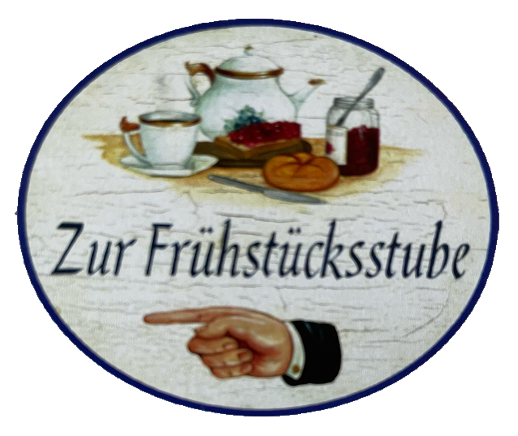 Nostalgie Holzschild Zur Frühstücksstube Pfeil Links Frühstücken Kaffee Schild