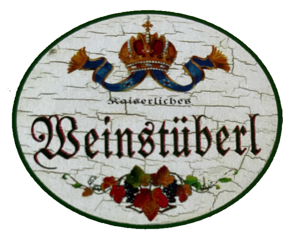 KuK Nostalgie Holzschild Kaiserliches Weinstüberl Alkohol Wirt Wein Schild