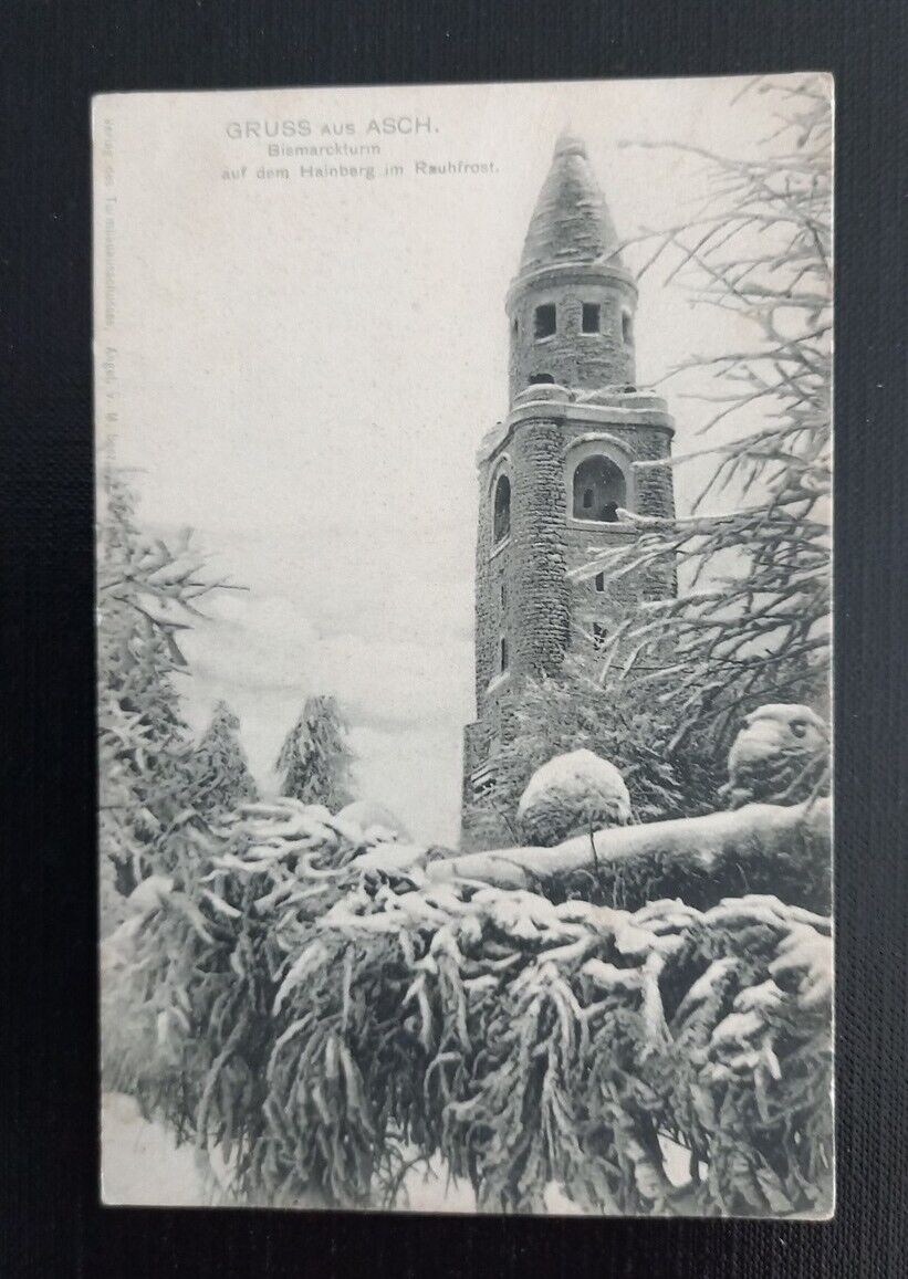 Ansichtskarte Asch Bismarckturm Im Rauhfrost 107 Ga E