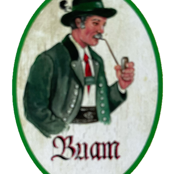 Nostalgie Holzschild Salzburg Buam WC Toilette Klo Buben Herren Schild