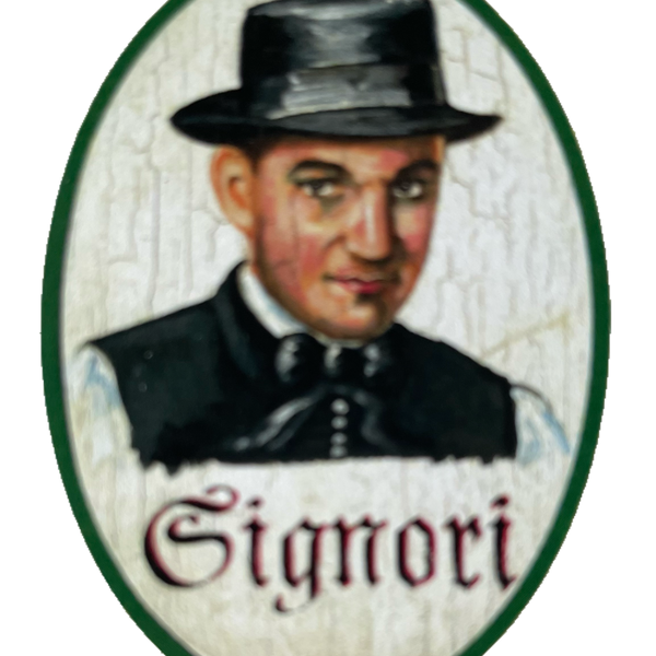 Nostalgie Holzschild Signori WC Toilette Klo Herren Italien Schild
