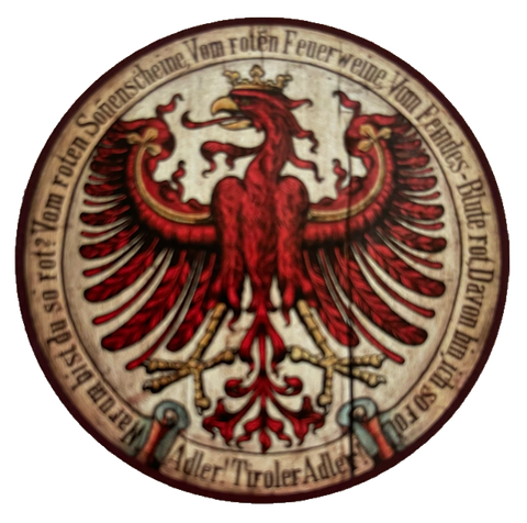 Nostalgie Holzschild Schützenscheibe Tiroler Adler Warum Bist Du So Rot Schild