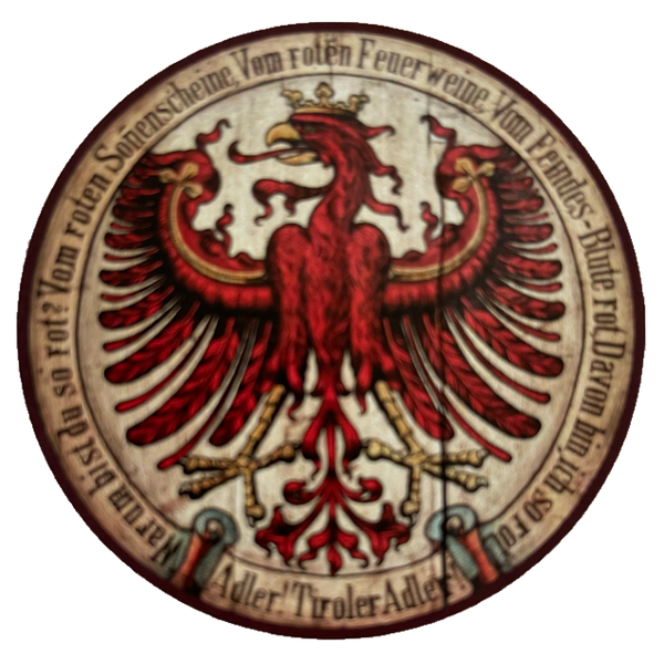 Nostalgie Holzschild Schützenscheibe Tiroler Adler Warum Bist Du So Rot Schild