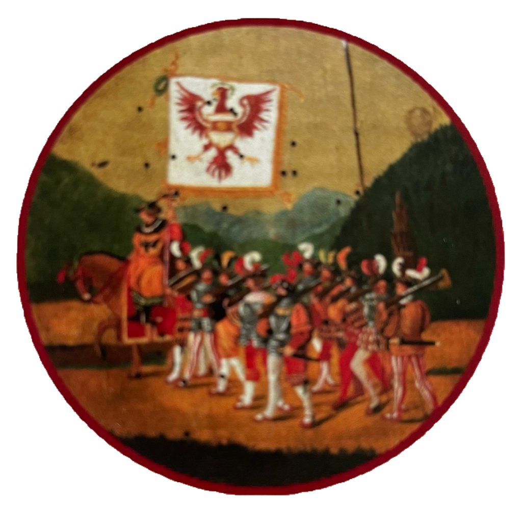 Nostalgie Holzschild Schützenscheibe Kaiser Maximilian Wappen Flagge Schild