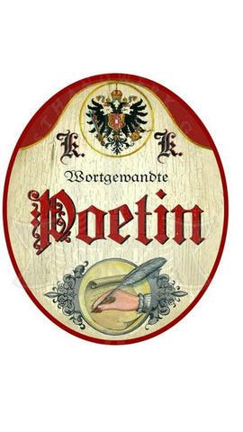 KuK Nostalgie Holzschild "Poetin"