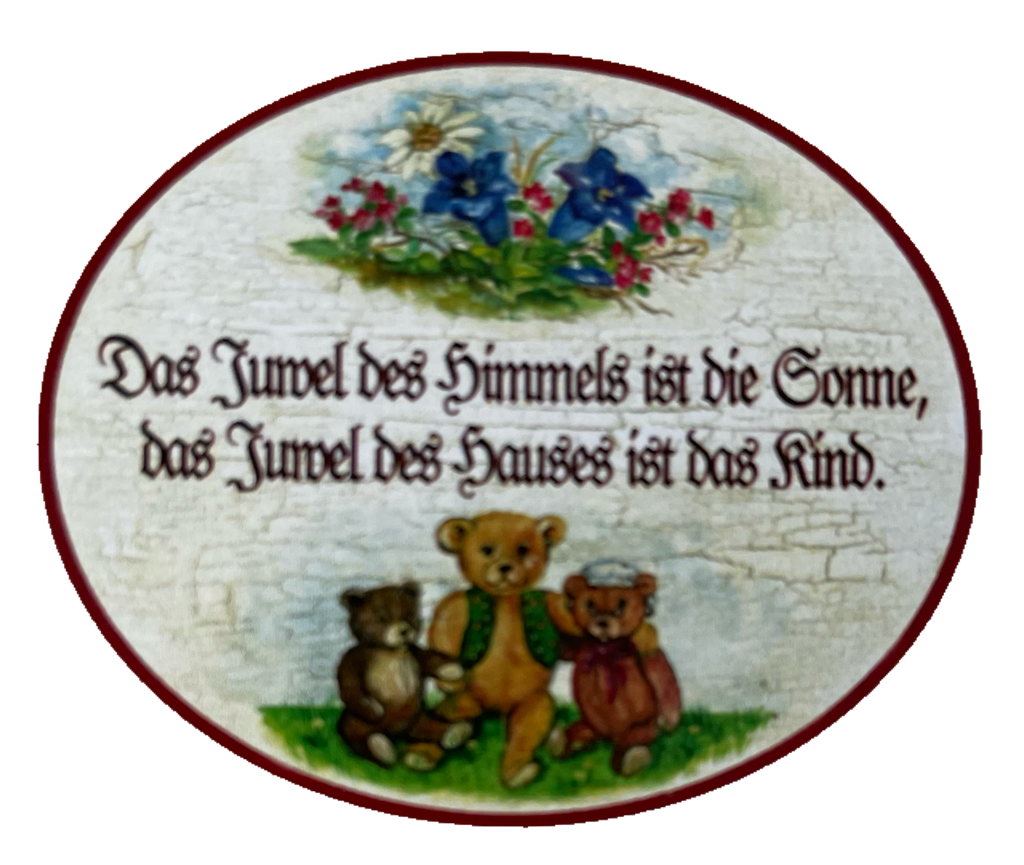Nostalgie Holzschild Das Juwel Des Himmels Ist Die Sonne Des Hauses Kind Schild