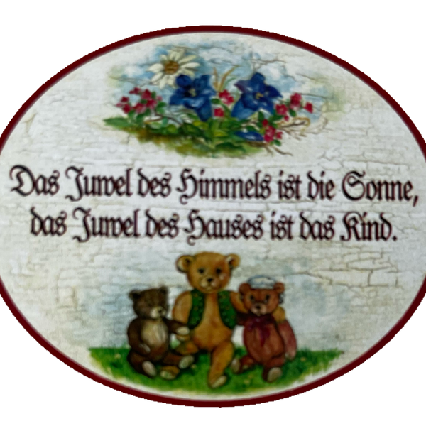 Nostalgie Holzschild Das Juwel Des Himmels Ist Die Sonne Des Hauses Kind Schild