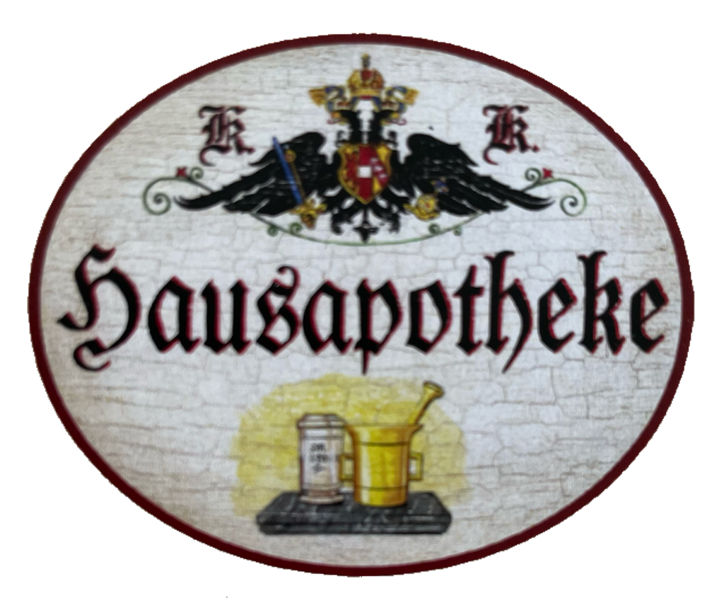 KuK Nostalgie Holzschild Hausapotheke Medikamente Medizin Schrank Schild