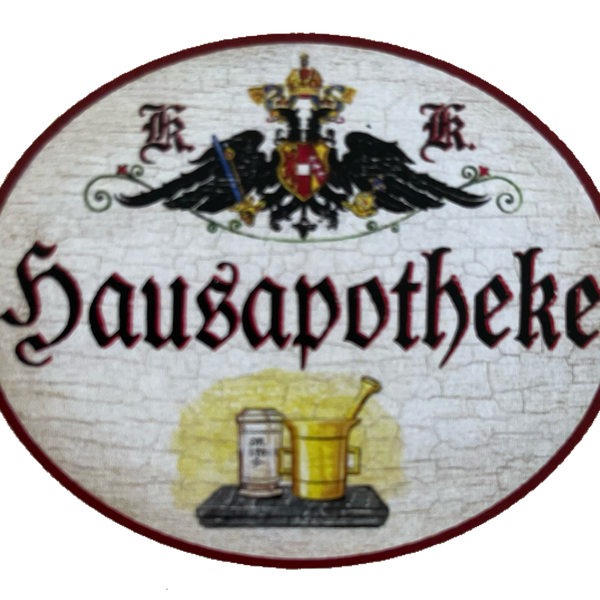 KuK Nostalgie Holzschild Hausapotheke Medikamente Medizin Schrank Schild