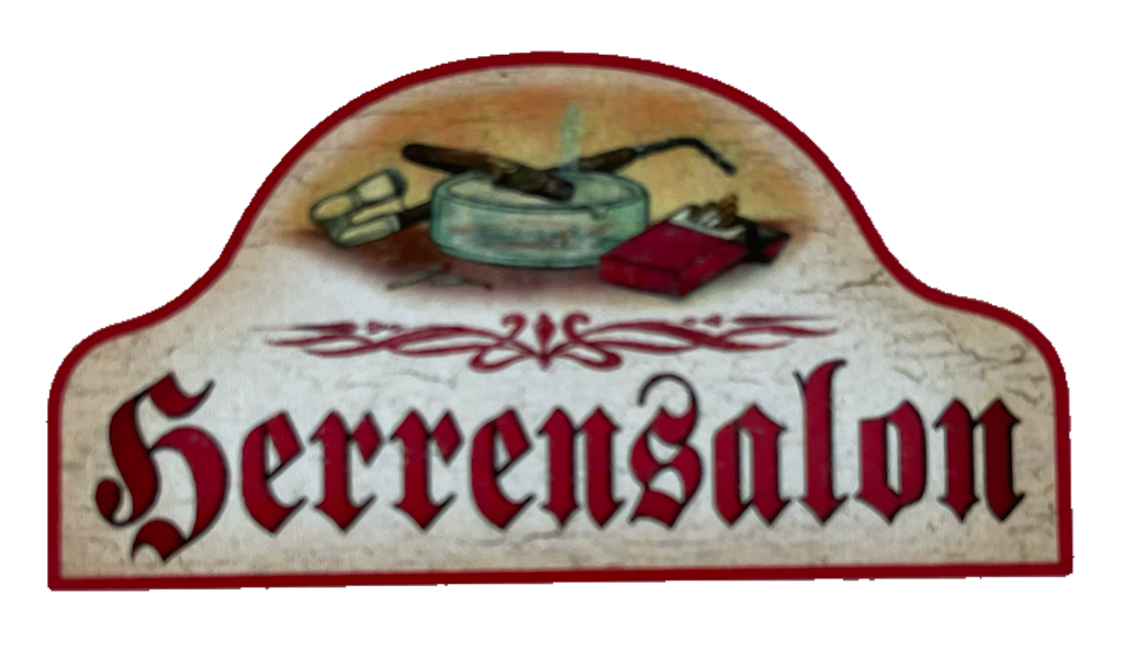Nostalgie Holzschild Herrensalon Zigarre Zigarette Rauchen Raucher Schild