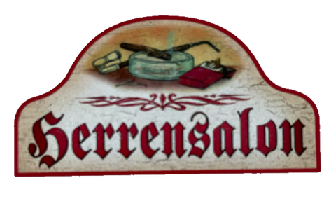 Nostalgie Holzschild Herrensalon Zigarre Zigarette Rauchen Raucher Schild